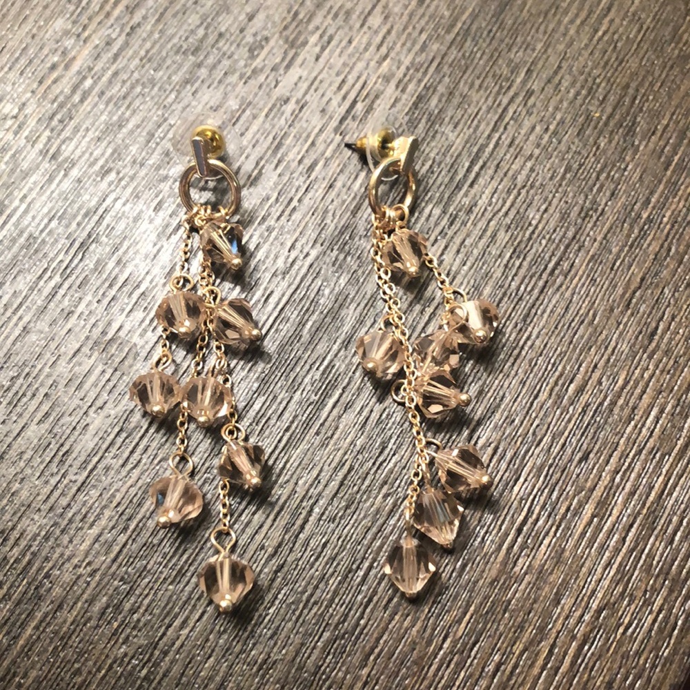 Rose gold dangle earrings